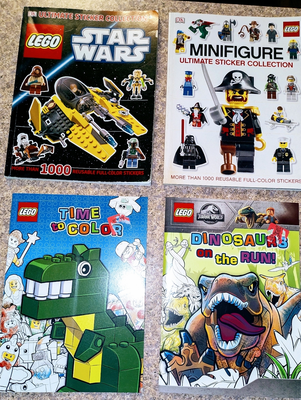 Lot of 4 LEGO Coloring & Activity Books
